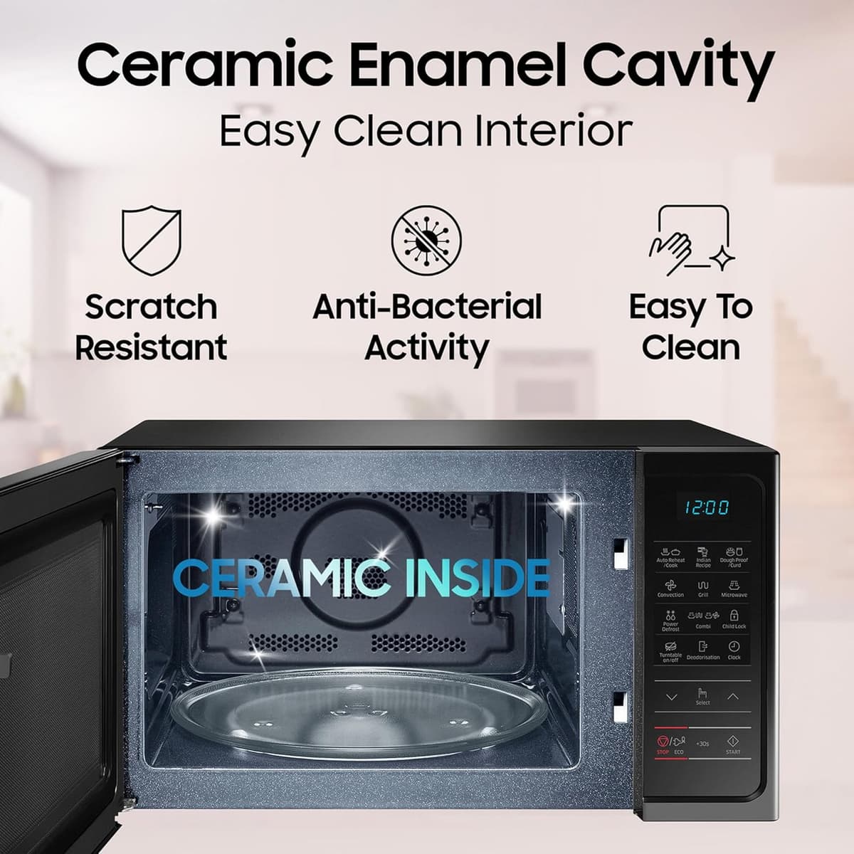 Samsung 28L Convection Microwave Oven with Curd Making (MC28A5013AK) thumbnail 4