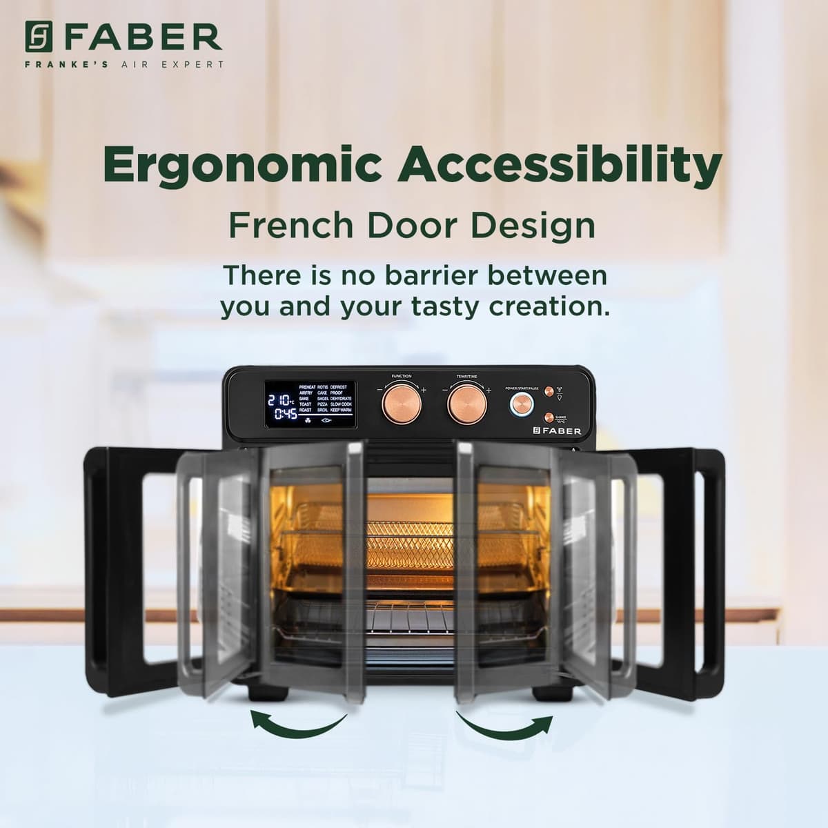 Faber 25L Air Fryer Oven with Rotisserie, 1700W (FAO 25L 15F BK) thumbnail 3