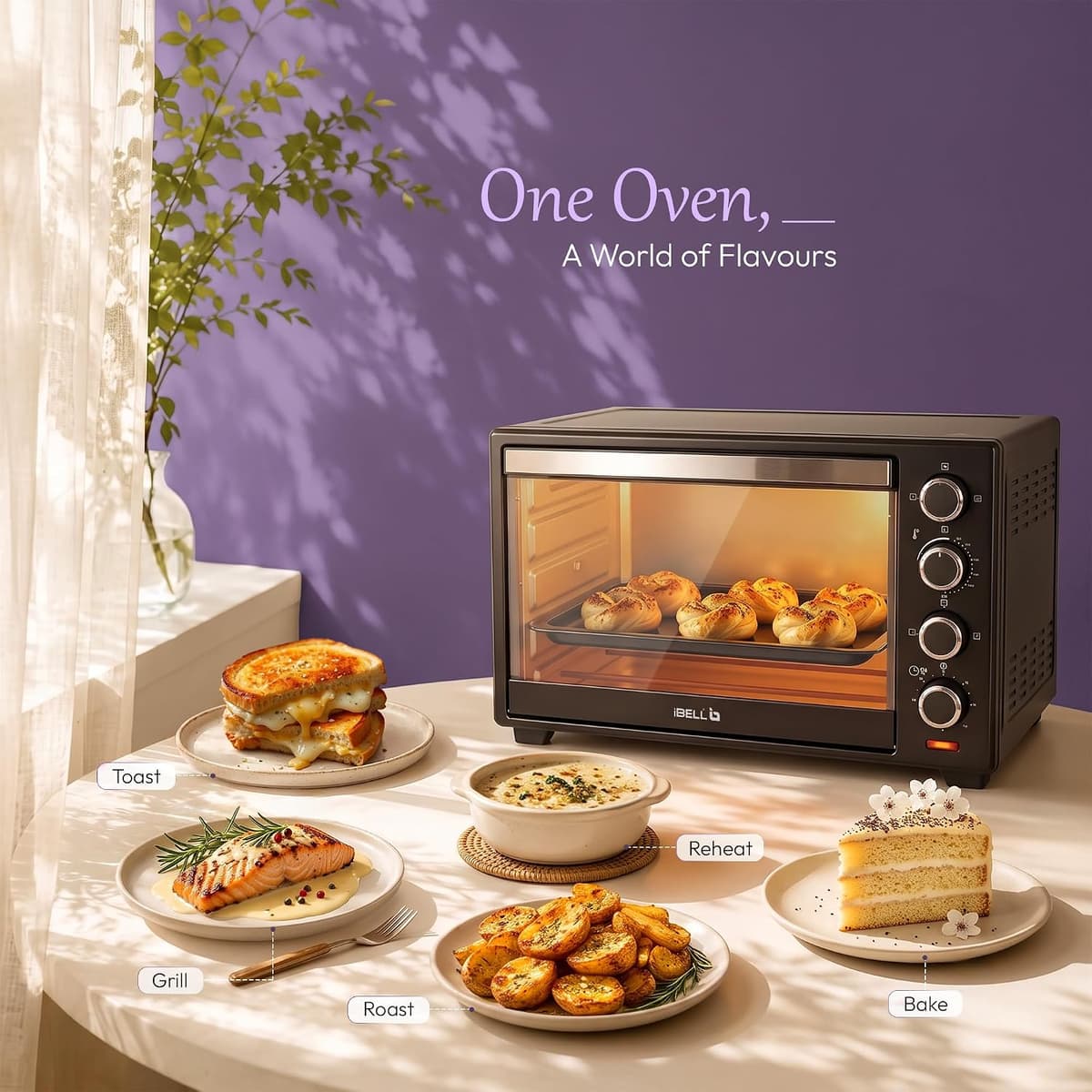 iBELL 40L OTG with Convection and Motorised Rotisserie (EO40LGDLX) thumbnail 2