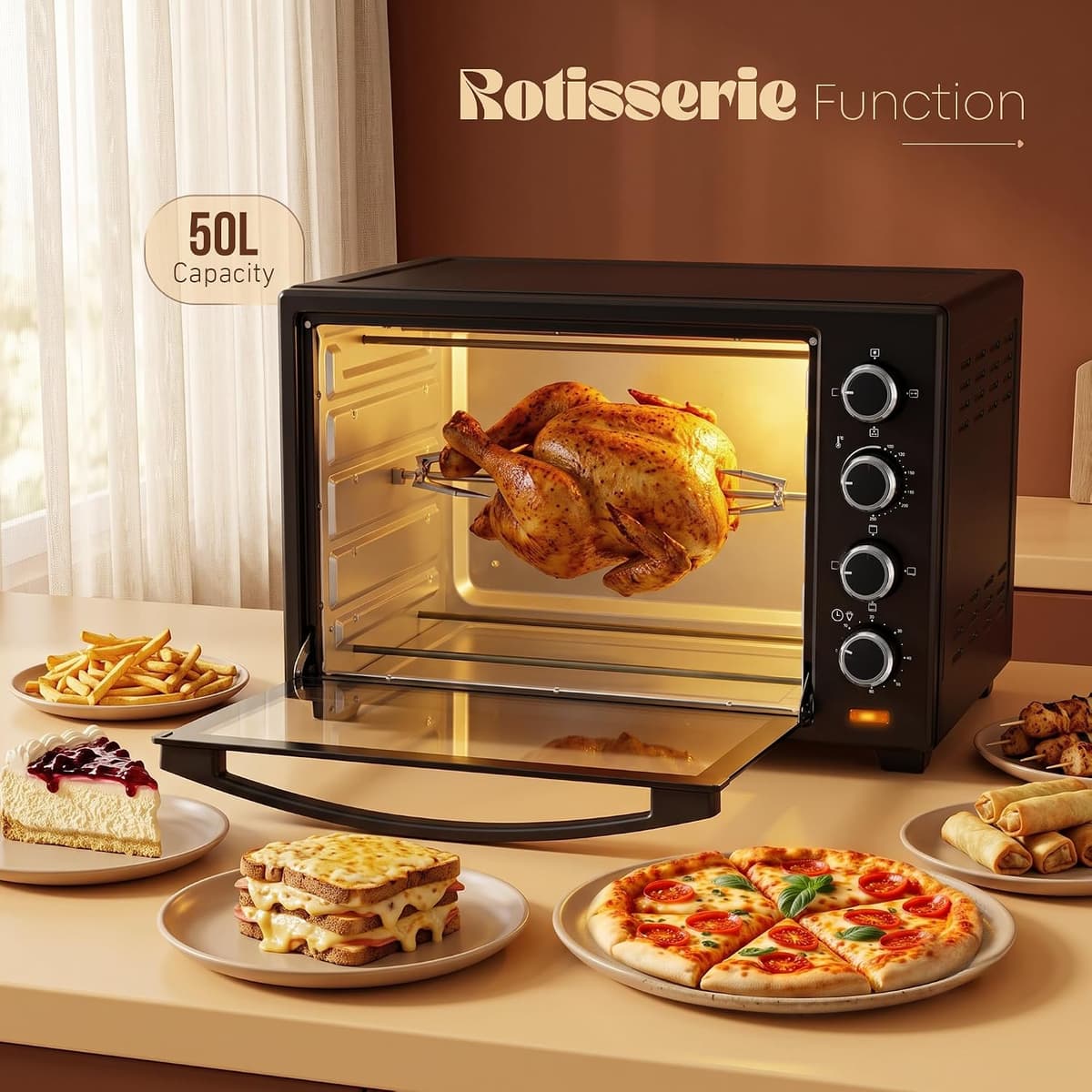 iBELL 50L OTG with Convection and Motorised Rotisserie (EO50LGDLX) thumbnail 2