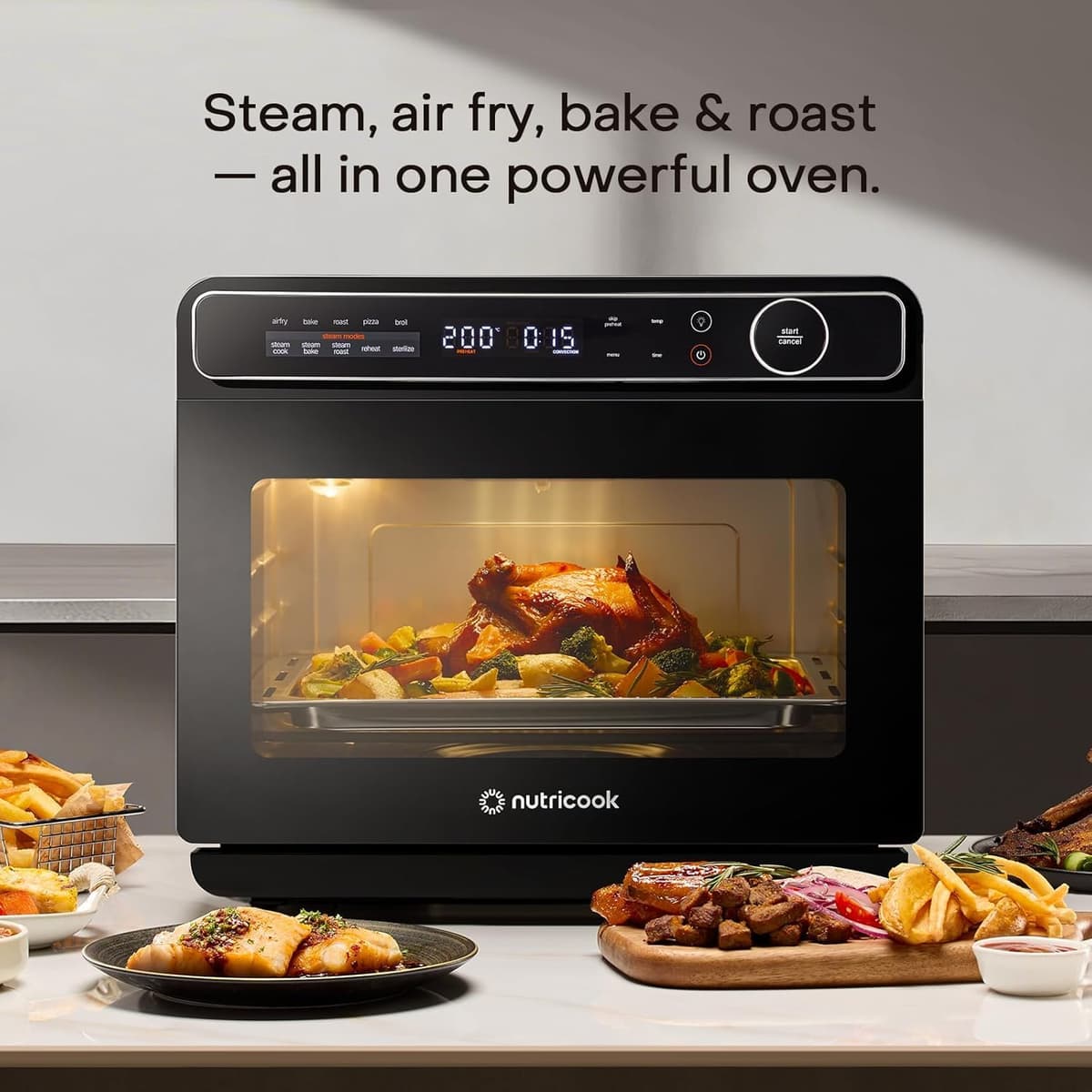 Nutricook Steami X 24L Steam and Air Fryer Oven (NC-ST01K) thumbnail 2