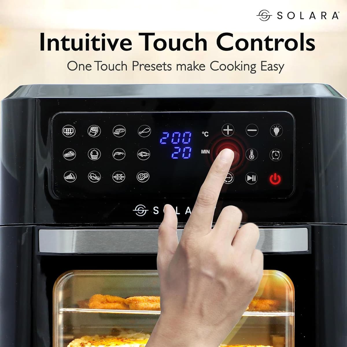 SOLARA 12L Air Fryer Oven with Rotisserie, 1800W thumbnail 3