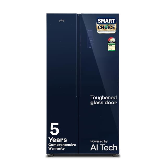 Godrej 600L 3 Star Inverter Glass Door Side-by-Side (RS EONVELVET 646C RIT)