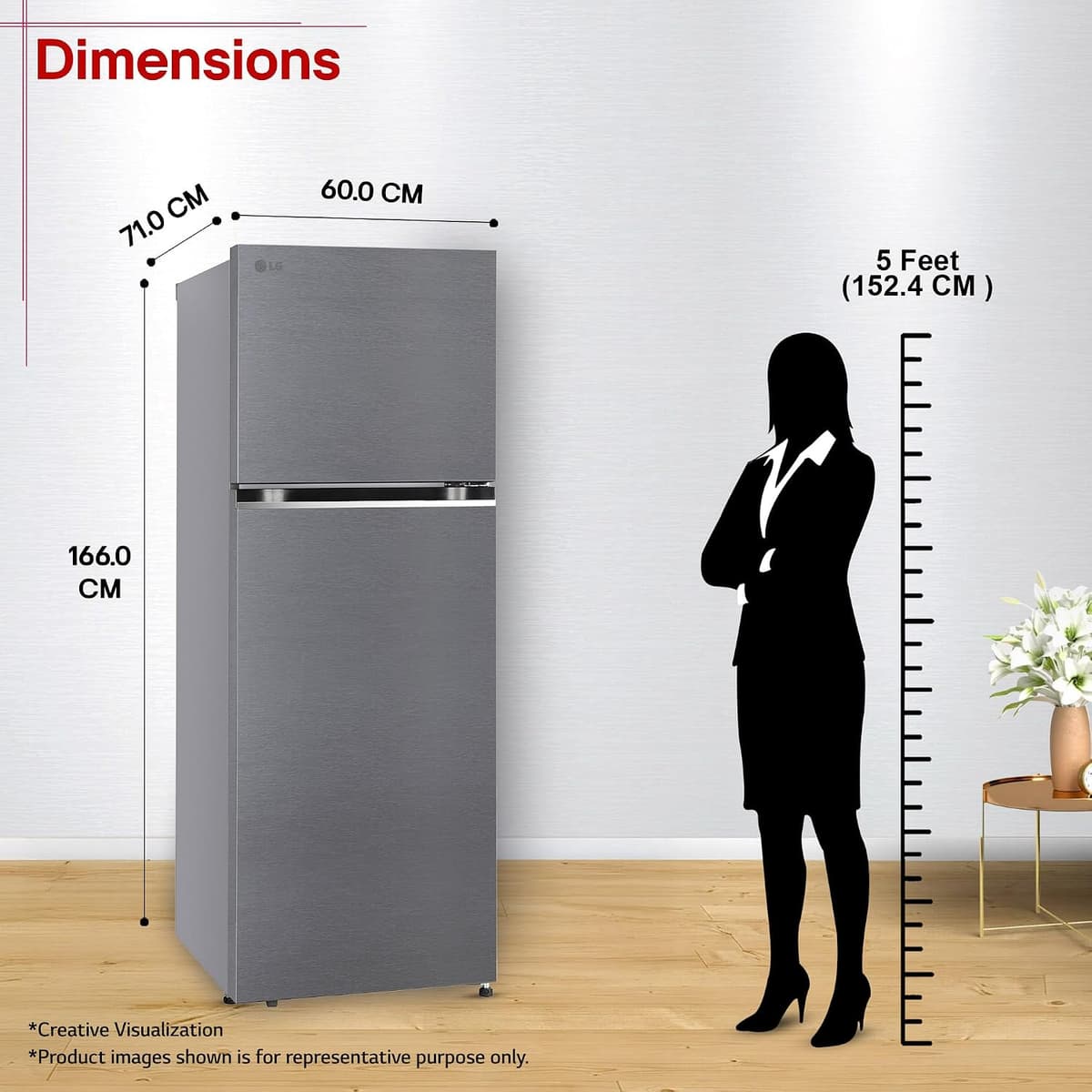 LG 322L 2 Star Smart Inverter Convertible Frost Free Double Door (GLT3226SNDS) thumbnail 2