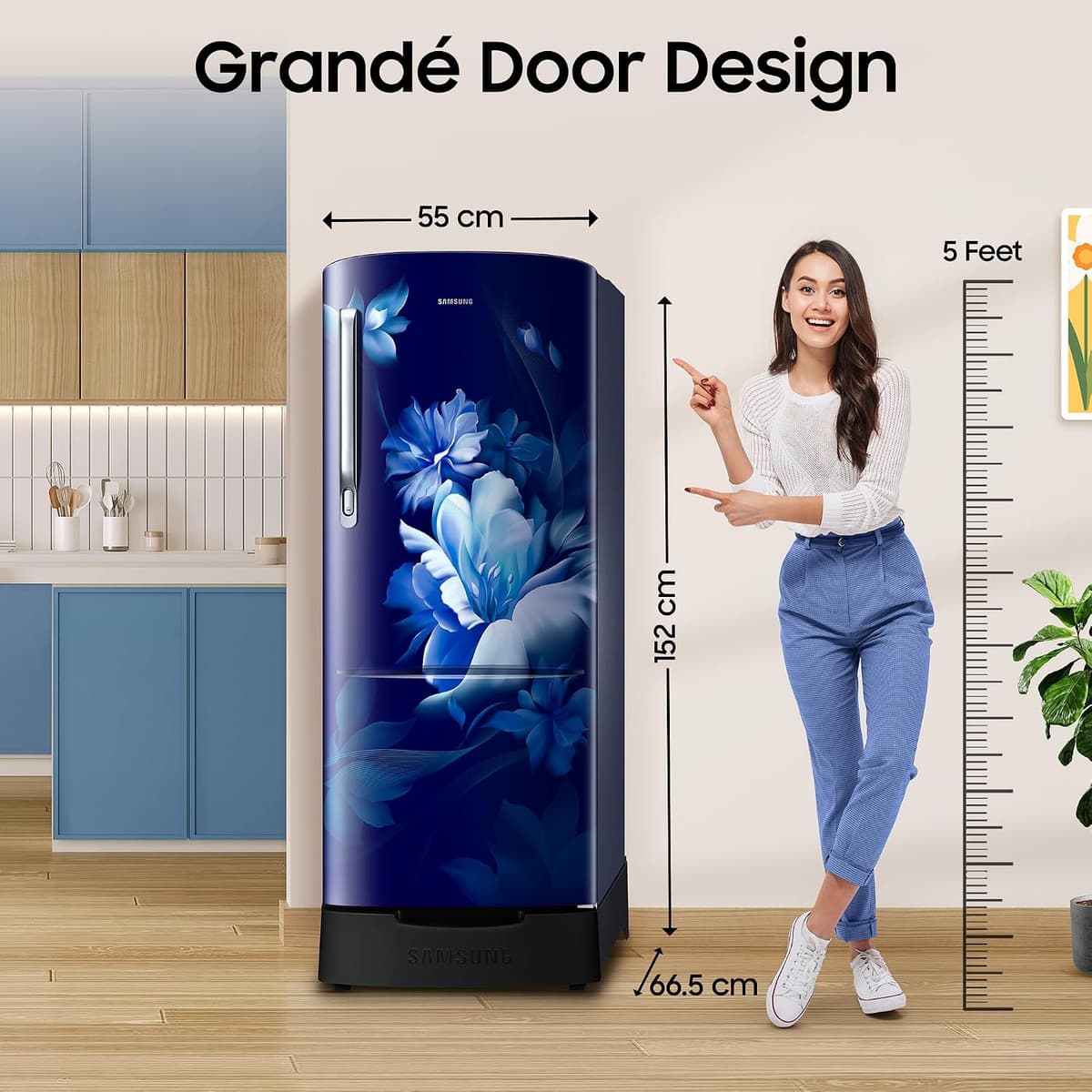 Samsung 223L 3 Star Digital Inverter Direct Cool Single Door (RR24H2823UZ) thumbnail 2