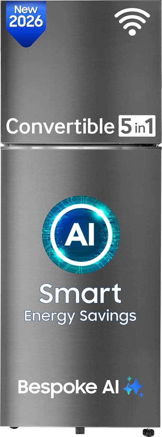 Samsung 330L 3 Star Bespoke AI Wi-Fi Convertible 5-in-1 Double Door (RT34HG5A23S8HL)