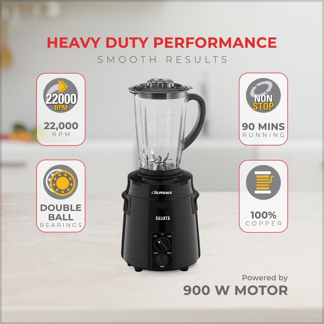 Sujata Supermix 900W Mixer Grinder (3 Jars) thumbnail 3
