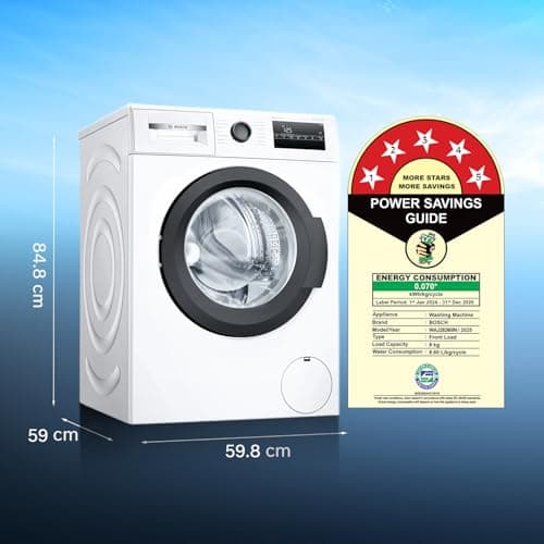 Bosch 8 Kg 5 Star Inverter Front Load (WAJ28260IN) thumbnail 3