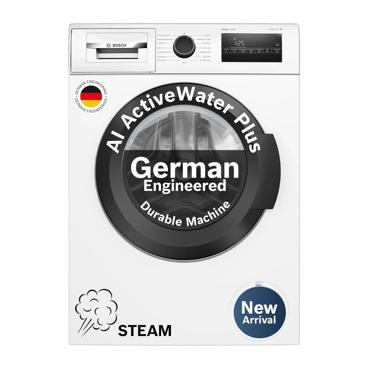 Bosch 8 Kg 5 Star Inverter Front Load (WAJ28260IN)
