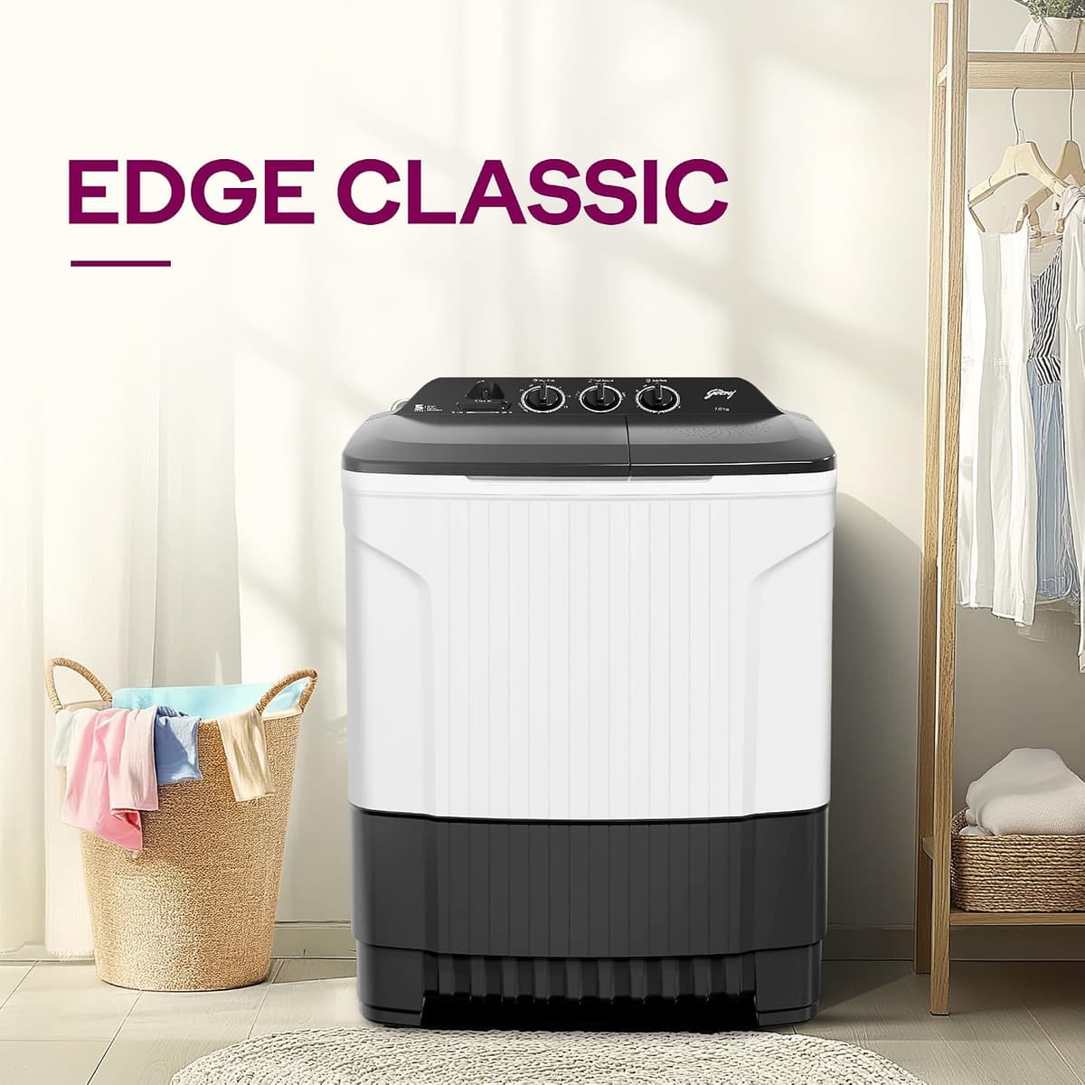 Godrej 7 Kg 5 Star Semi-Automatic Top Load (WS EDGE CLS 70) thumbnail 3