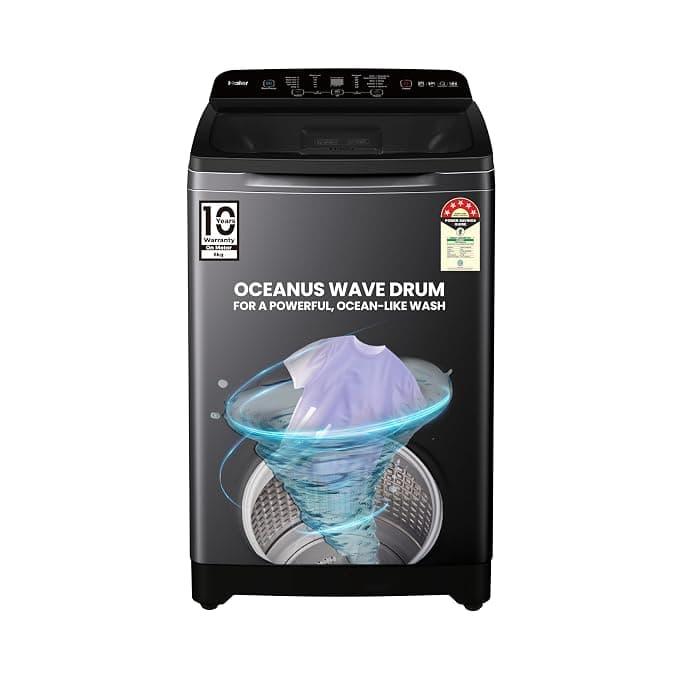 Haier 9 Kg 5 Star Oceanus Wave Drum Fully Automatic Top Load (ETL90-C8S8) - view 1