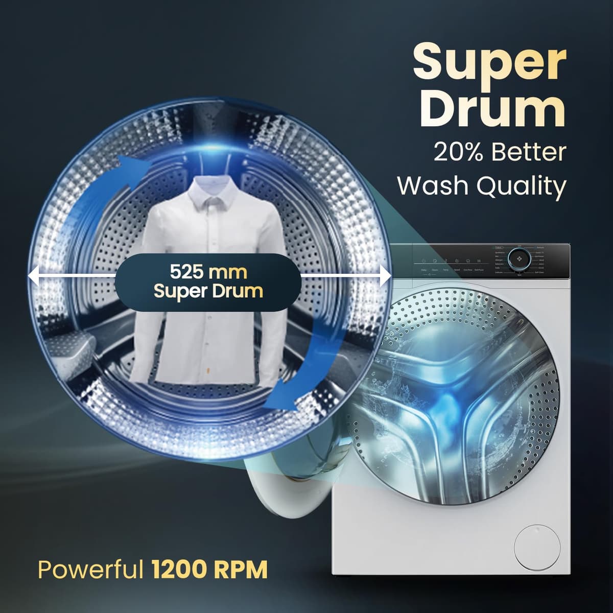 Haier 8 Kg 5 Star AI-DBT PuriSteam Inverter Front Load (HW80-IM12929C) thumbnail 3