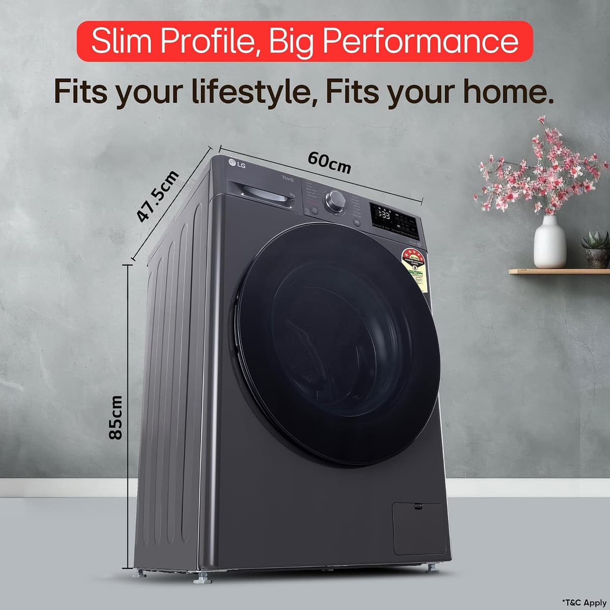 LG 9 Kg 5 Star AI Direct Drive Steam Wi-Fi Front Load (FHP1209Z5M) thumbnail 2