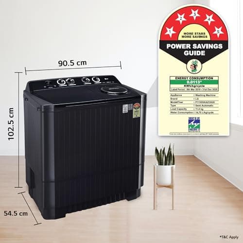 LG 11 Kg 5 Star Semi-Automatic Top Load (P1155SKAZ) thumbnail 5