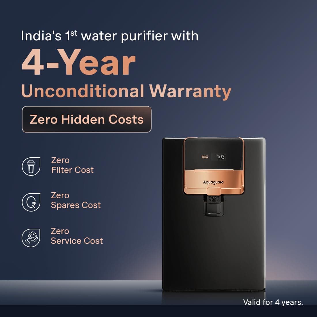 Aquaguard Enrich Ritz Pro RO + UV + Copper + Alkaline Water Purifier thumbnail 2