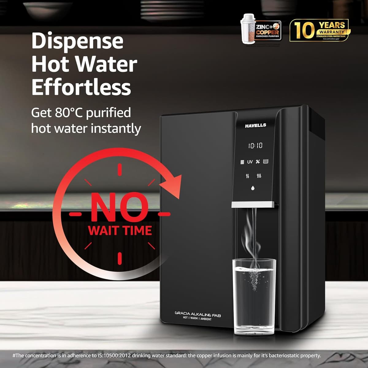Havells Gracia FAB Alkaline RO+UV Water Purifier (Hot, Warm & Ambient) thumbnail 3