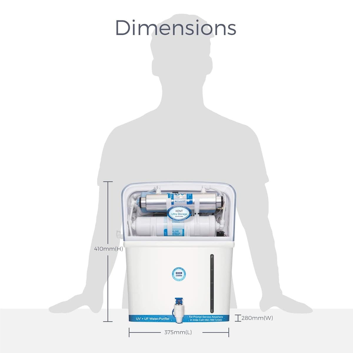 KENT Ultra Storage UV+UF Water Purifier (8L) thumbnail 3