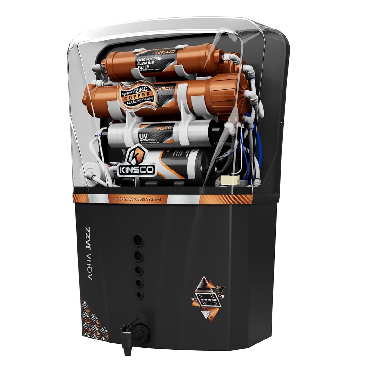 Kinsco Aqua Jazz 15L Copper Alkaline RO+UV+UF Water Purifier thumbnail 3