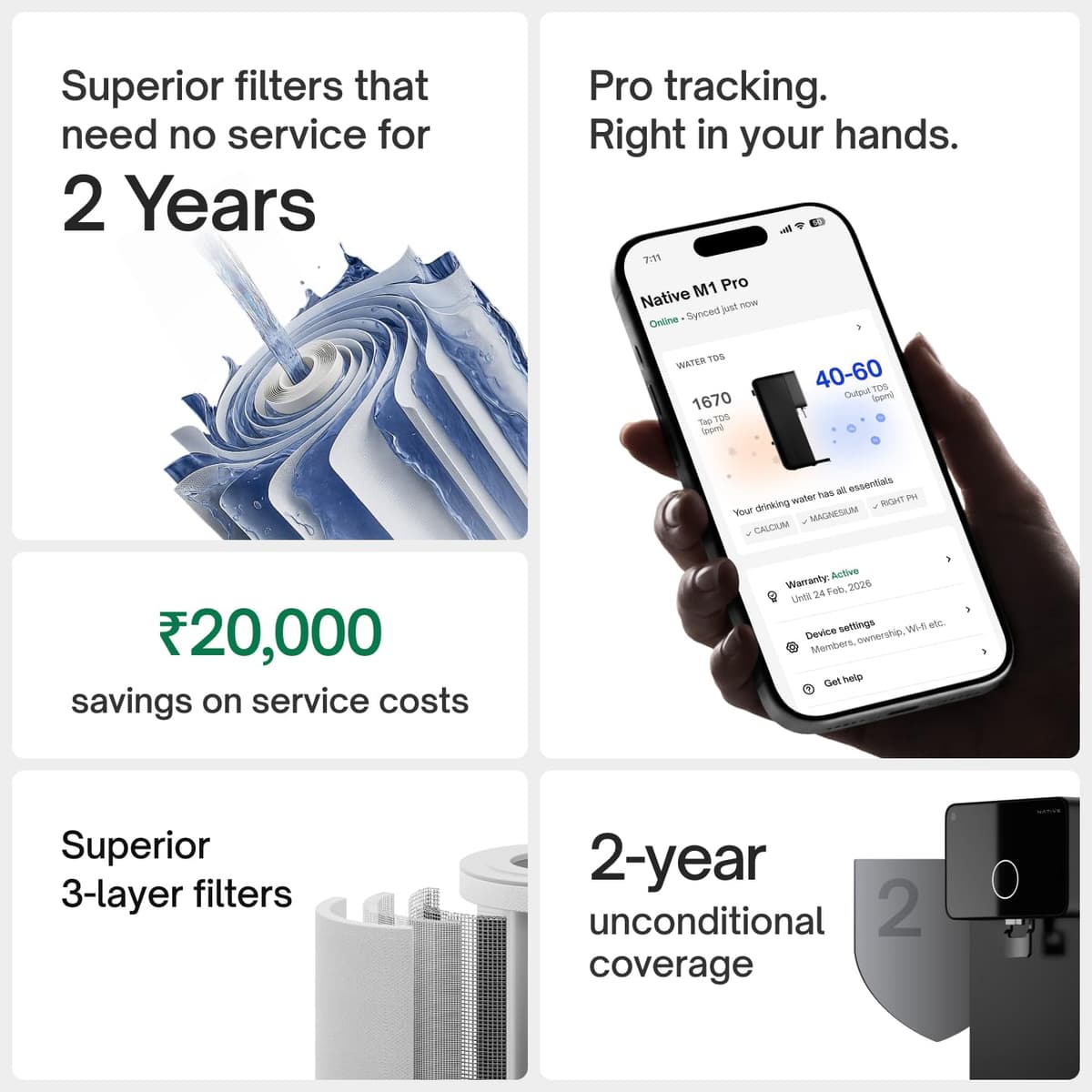 Native M1 Pro Water Purifier by Urban Company (Smart Real-Time Tracking) thumbnail 2