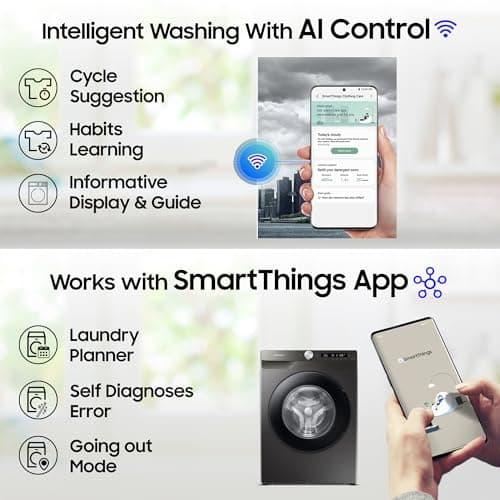 Samsung 7 Kg 5 Star AI Control Front Load (WW70T502NAN1TL) thumbnail 4