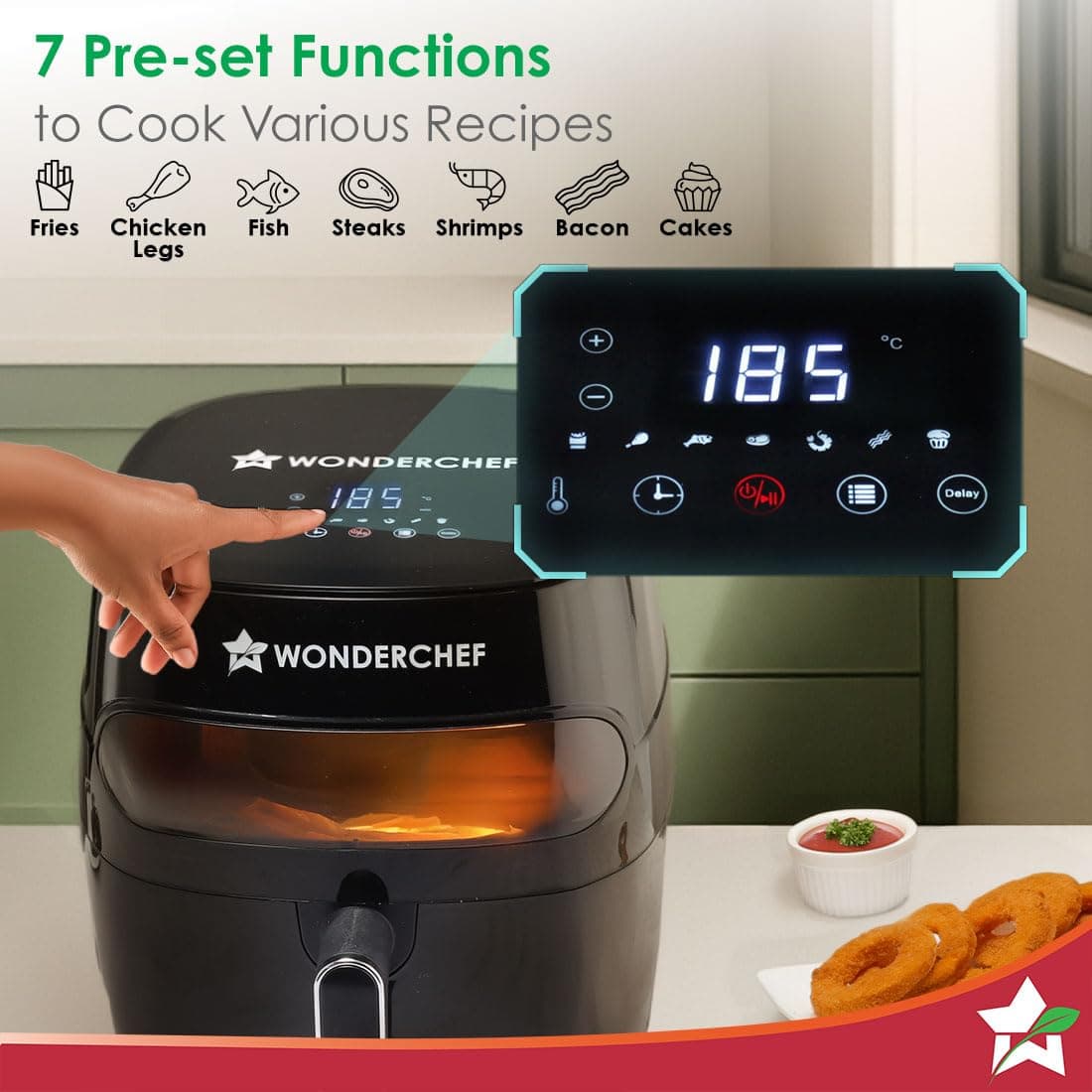 Wonderchef Swift Digital Air Fryer 6L (with Window) thumbnail 2