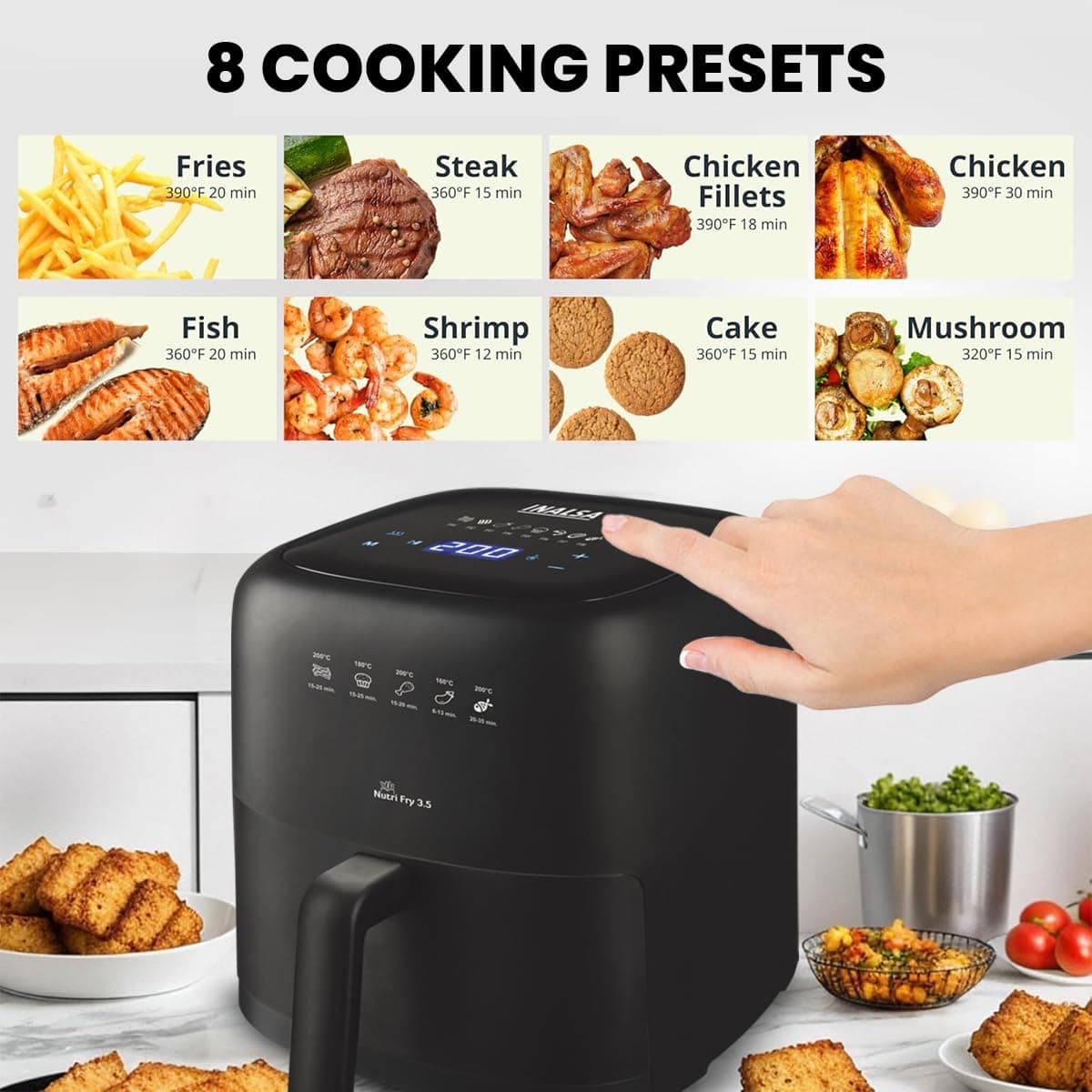 Inalsa Nutri Fry Digital Air Fryer 3.5L thumbnail 6