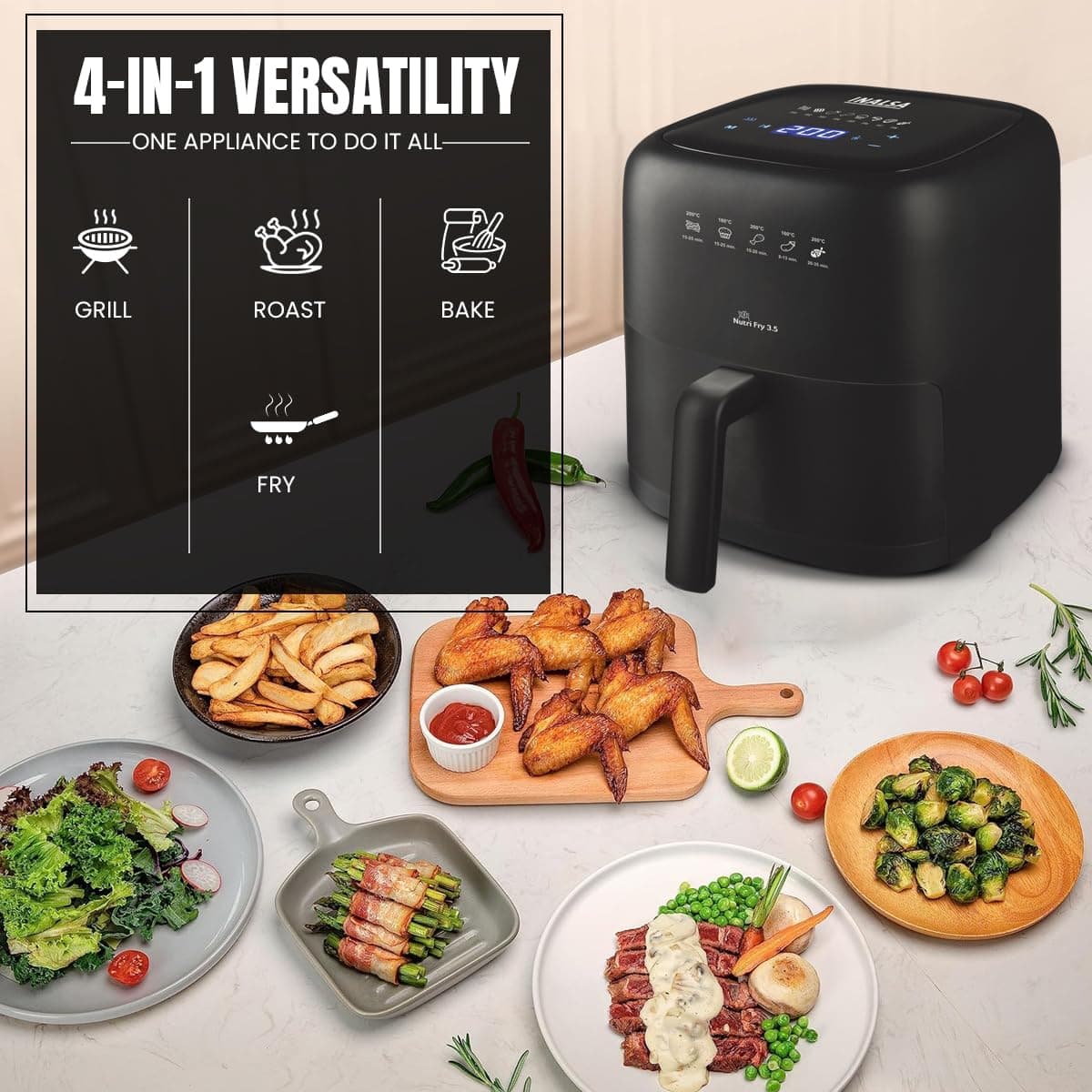 Inalsa Nutri Fry Digital Air Fryer 3.5L thumbnail 3