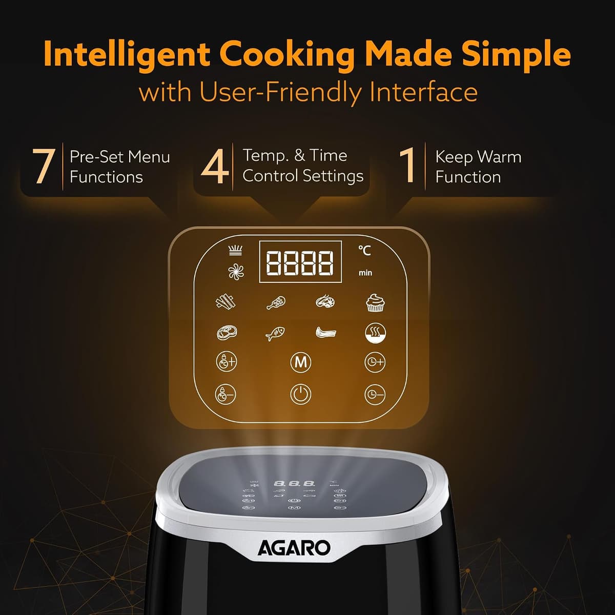 AGARO Galaxy Digital Air Fryer 4.5L thumbnail 4