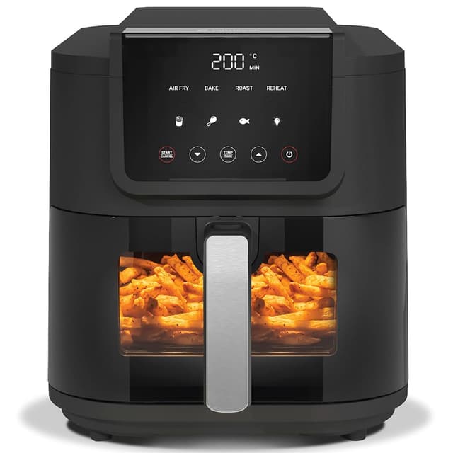 Nutricook 5L Air Fryer Slim with Ceramic Coating and Window, 1500W (AFS100)
