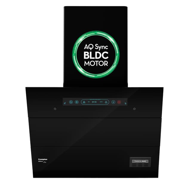 Crompton AQNova BLDC 60cm Slant Chimney with AirIQ Adaptive Suction (1800 m³/hr)