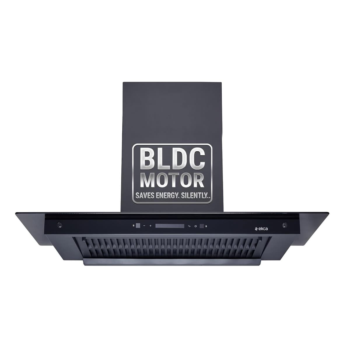 Elica 90cm 1600 m³/hr BLDC Filterless Autoclean Chimney with Full Grill (FLAT FL 900 MAX BLDC HAC LTW MS NERO) - view 1
