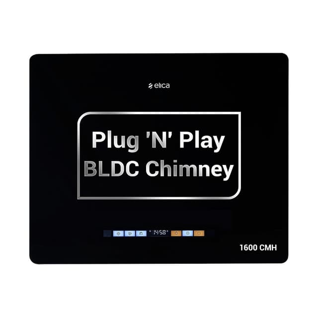 Elica Kitty Plug N Play BLDC 60cm 1600 m³/hr Ductless Autoclean Kitchen Chimney