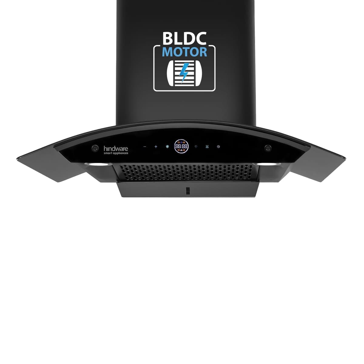 Hindware Smart Appliances Nadia BLDC 75cm Curved Glass Filterless Autoclean Kitchen Chimney (1600 CMH) - view 1