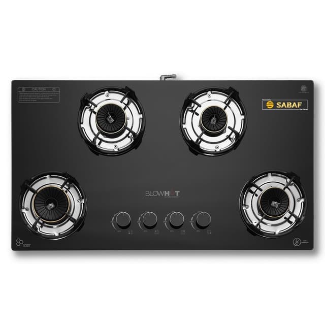 Blowhot Quartz Premium Hybrid 4 Burner Auto Ignition Gas Stove (GS1050)