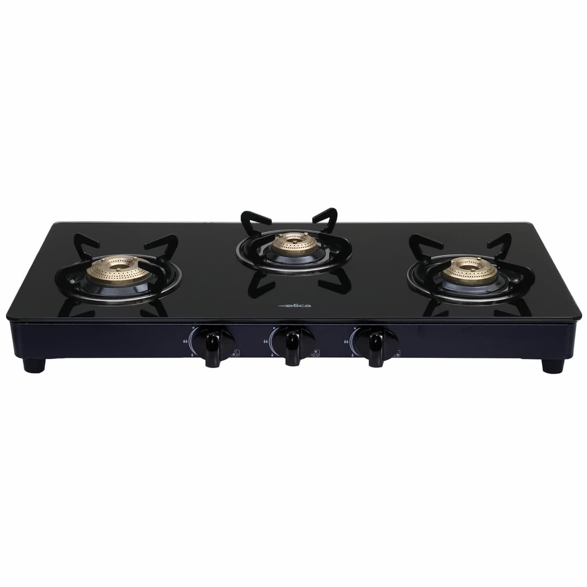 Elica Vetro 3 Burner Auto Ignition Gas Stove (773 CT VETRO BLK AI) - view 1