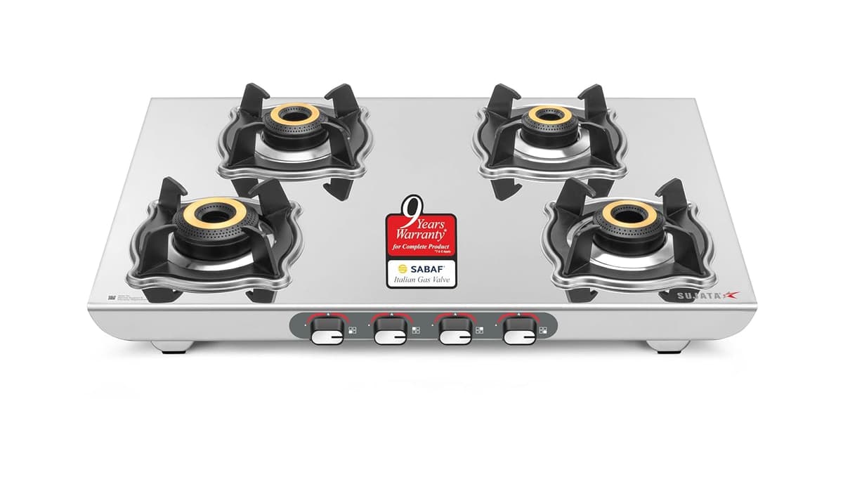 Sujata Majestic 4 Burner Stainless Steel Gas Stove - view 1