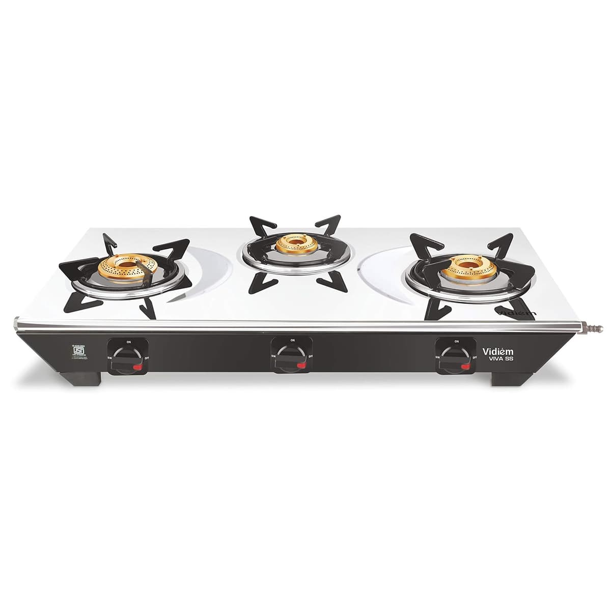 Vidiem Viva 3 Burner Stainless Steel Gas Stove (GS S3 179 A) - view 1