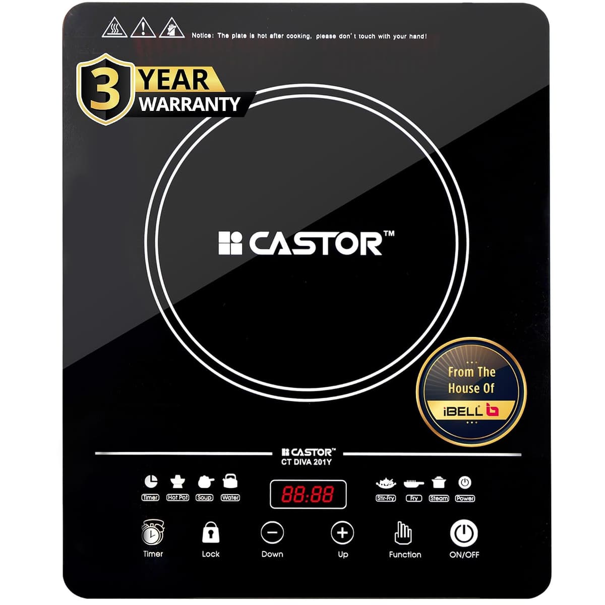 iBELL Castor DIVA 2000W Induction Cooktop - view 1