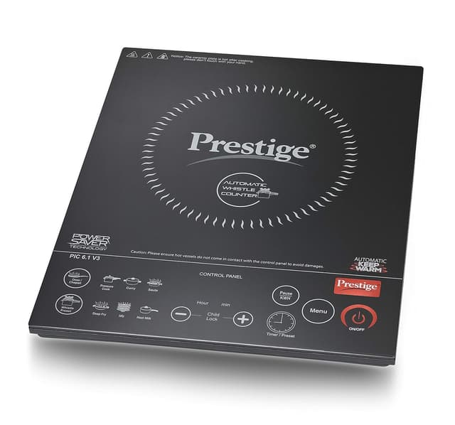Prestige PIC 6.1 V3 2200W Induction Cooktop with Automatic Whistle Counter