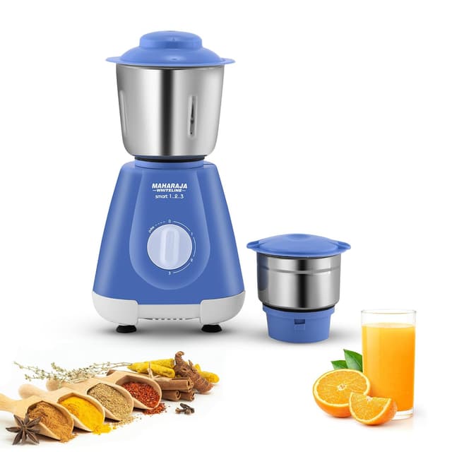 Maharaja Whiteline Smart 123 500W Mixer Grinder (2 Jars)