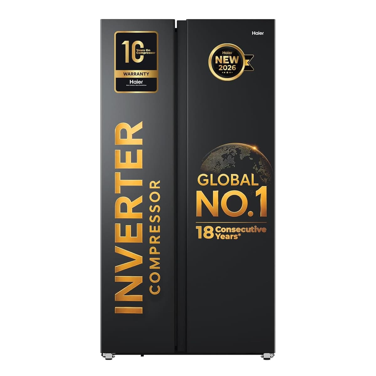 Haier 540L 3 Star Frost Free Inverter Side-by-Side (HRS-615LB) - view 1