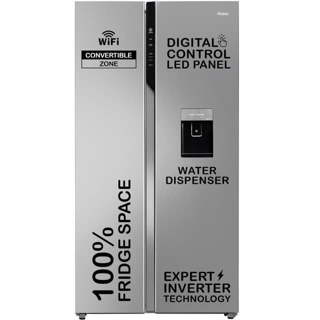 Haier 596L 3 Star Frost Free Smart Sense AI Side-by-Side (HRS-682SWDU1)