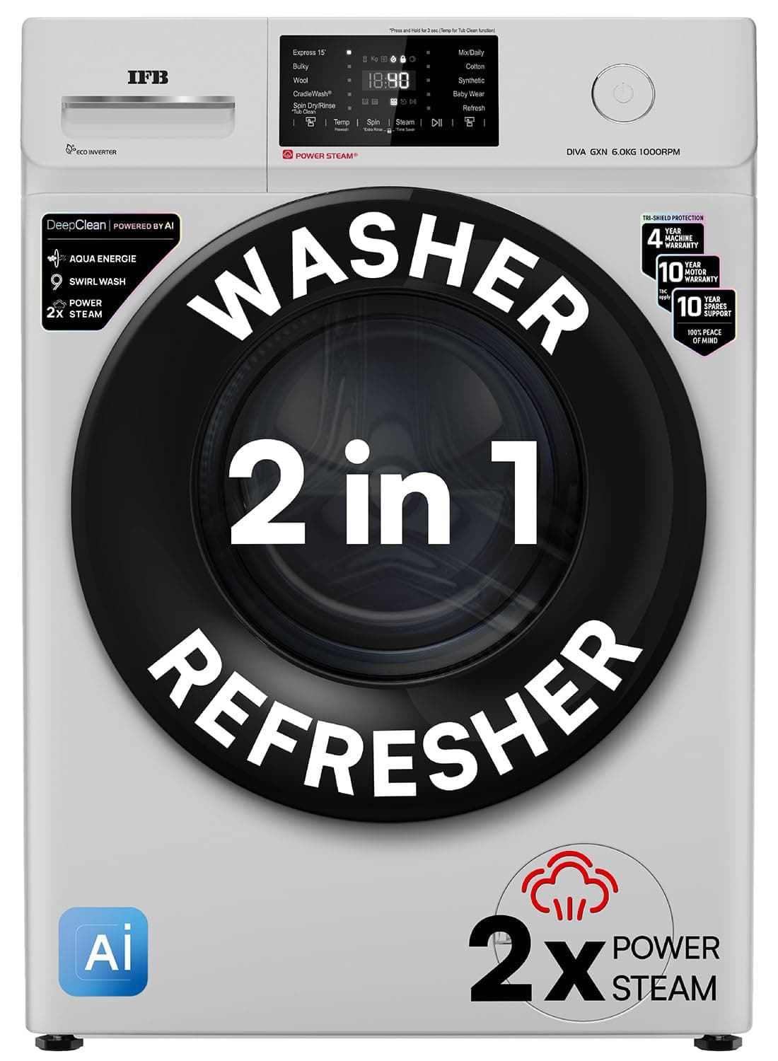 IFB 6 Kg 5 Star DeepClean AI Powered Front Load (DIVA GXN 6010 CMS) - view 1