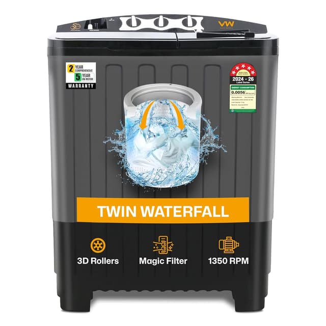 VW 7.5 Kg 5 Star Aqua Spin Semi-Automatic Top Load (AquaSpin0075P)