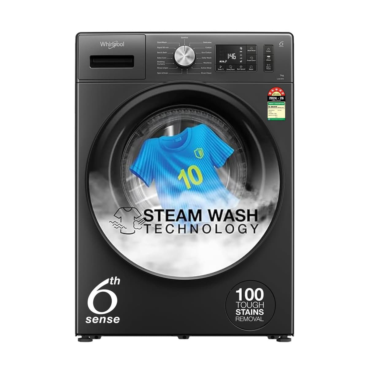 Whirlpool 7 Kg 5 Star Supreme Care Inverter Steam Front Load (SUPREME CARE 7012-E) - view 1
