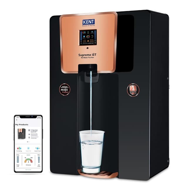 KENT Supreme IoT RO+UF+UV+Alkaline+Copper Water Purifier (8L)