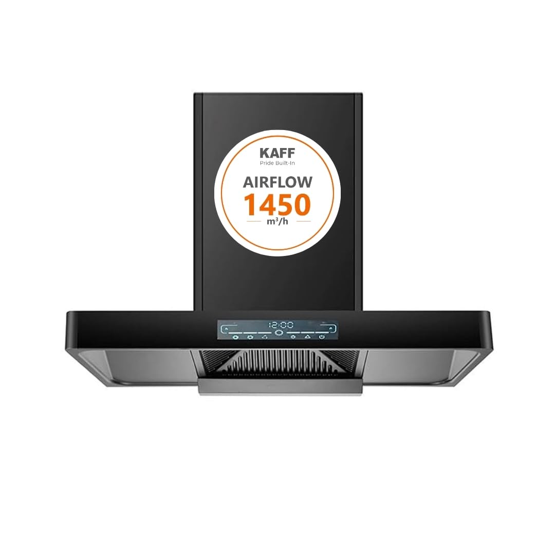 KAFF 90cm 1450 m³/hr T-Shape Filterless Auto Clean Kitchen Chimney (KET 90A)