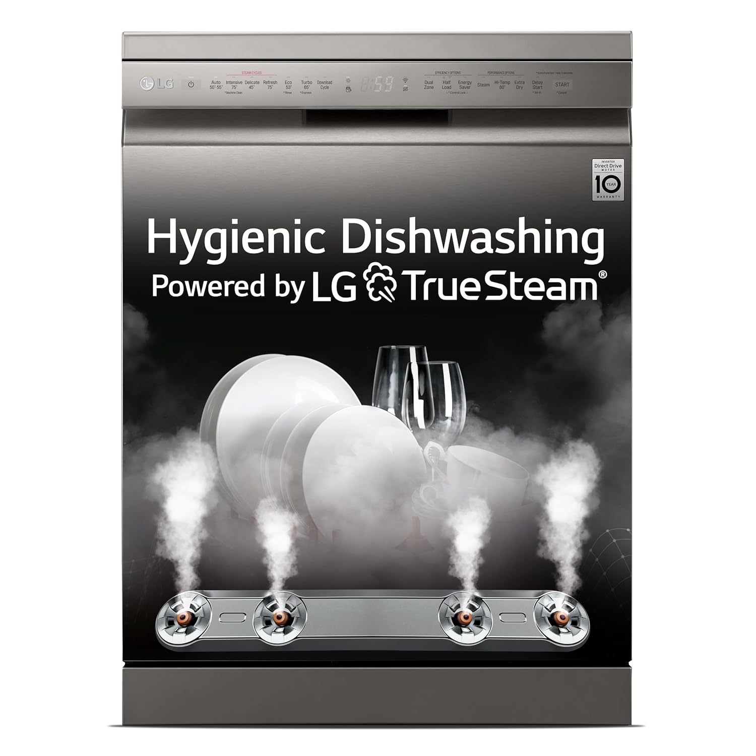 LG DFB424FP 14 Place TrueSteam Dishwasher