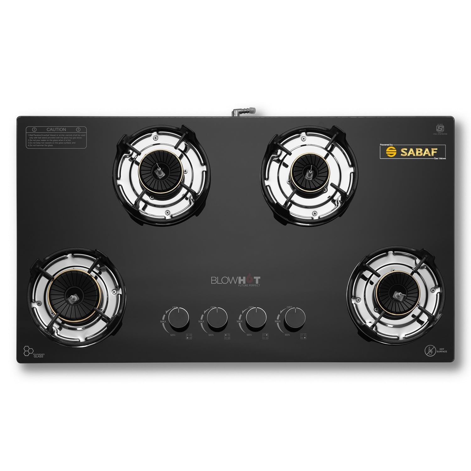 Blowhot Quartz Premium Hybrid 4 Burner Auto Ignition Gas Stove (GS1050)