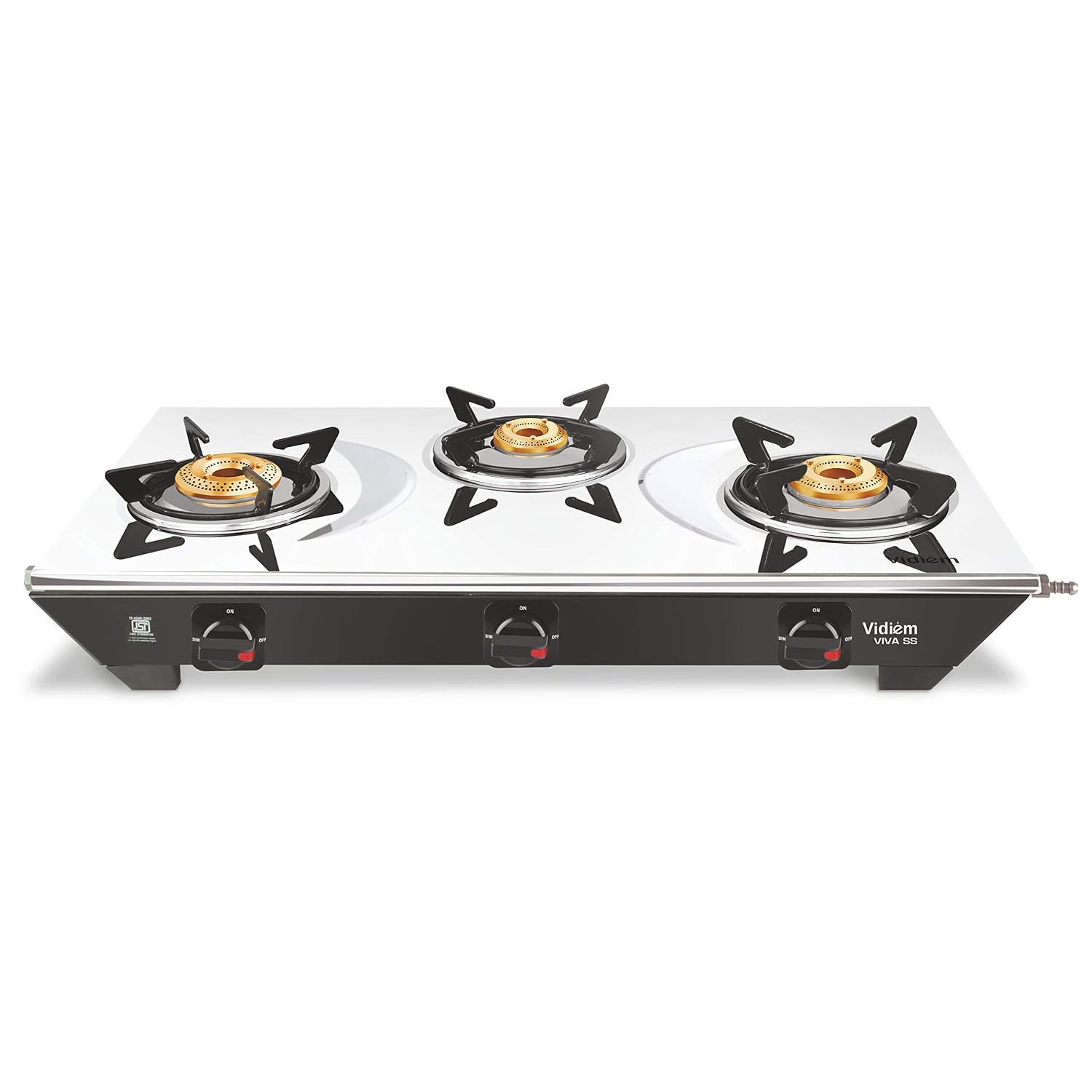 Vidiem Viva 3 Burner Stainless Steel Gas Stove (GS S3 179 A)